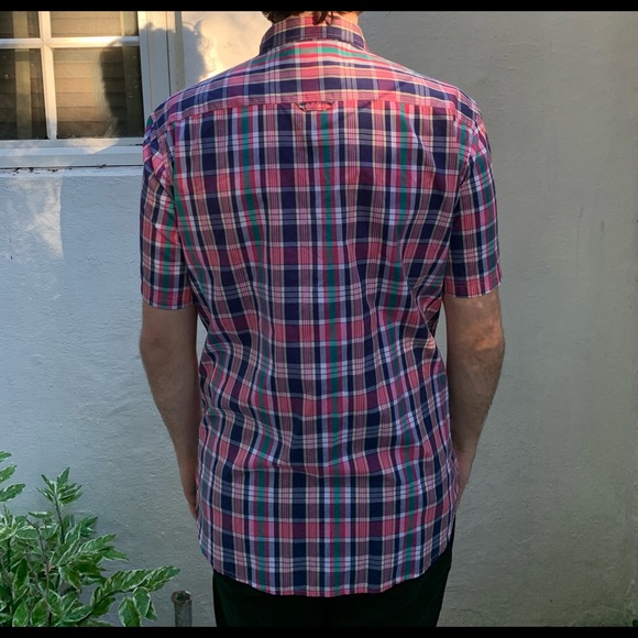 Crew Clothing Company Blue and Pink Plaid Casual Button-up Shirt - Picture 5 of 7